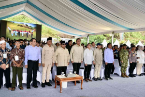 Panglima TNI Dampingi Presiden Resmikan Lima Bendungan, Perkuat Ketahanan Pangan Nasional