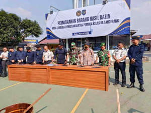 Danramil 01/Tangerang Hadiri Razia Gabungan dan Pemusnahan Barang Bukti di Lapas Pemuda Tangerang