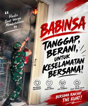 Babinsa Ciledug Sigap Padamkan Kebakaran