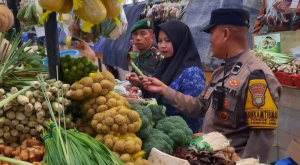 Koramil Pondok Aren Pantau Stabilitas Harga Sembako di Pasar Modern Bintaro