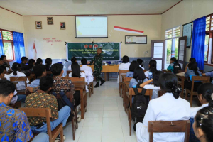TMMD Kodim 1505 Tanamkan Nasionalisme kepada Pelajar Halmahera Timur