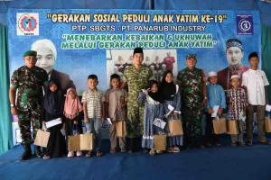 Wadanramil 01/Tangerang Hadiri Santunan Anak Yatim SBGTS Panarub