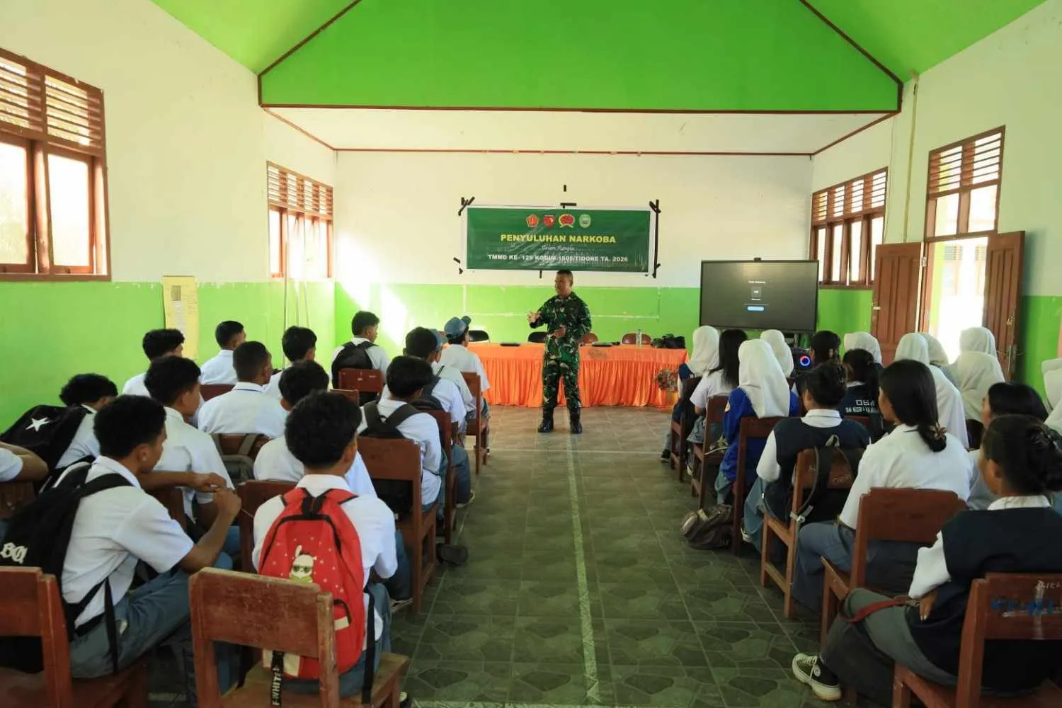 TMMD Tidore Edukasi Pelajar Bahaya Narkoba