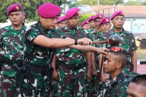 Yonif 14 Marinir Sambut Tamtama Remaja, Perkuat Jiwa Korsa Prajurit