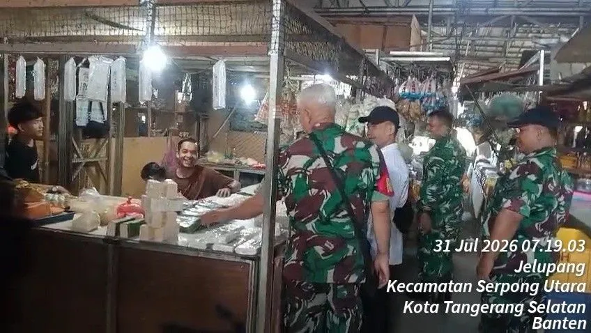 Koramil Serpong Utara Pastikan Harga Sembako Tetap Stabil