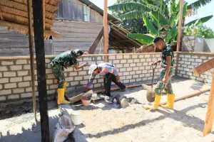 Satgas TMMD Bangun Rumah Layak Huni di Wasile Tengah