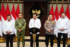 Panglima TNI Dampingi Menko Polkam Jaga Kondusivitas Bangsa