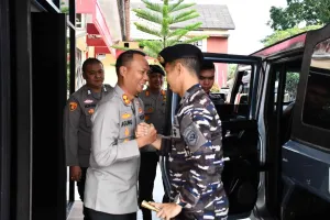 Danlanal Nias Perkuat Sinergi TNI AL dan Polres Nias