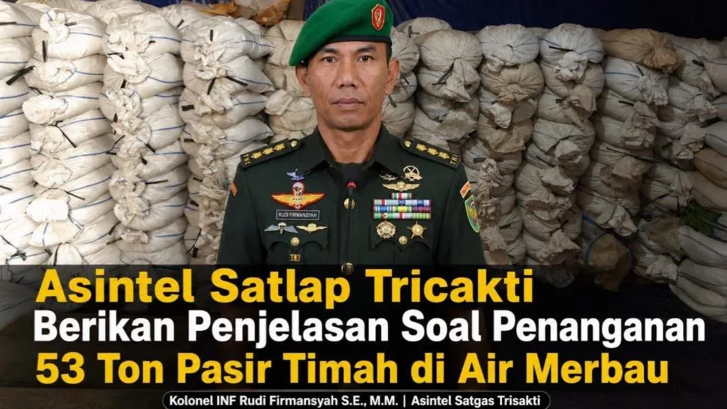 Satlap Tricakti Jelaskan Status 53 Ton Pasir Timah Belitung