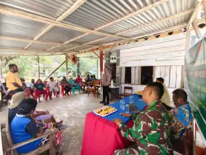 TMMD ke-129 Gelar Penyuluhan Wasbang dan Hukum di Kampung Sesor