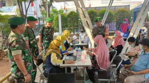 40 Warga Bugel Ikuti Cek Kesehatan Gratis Koramil Tangerang