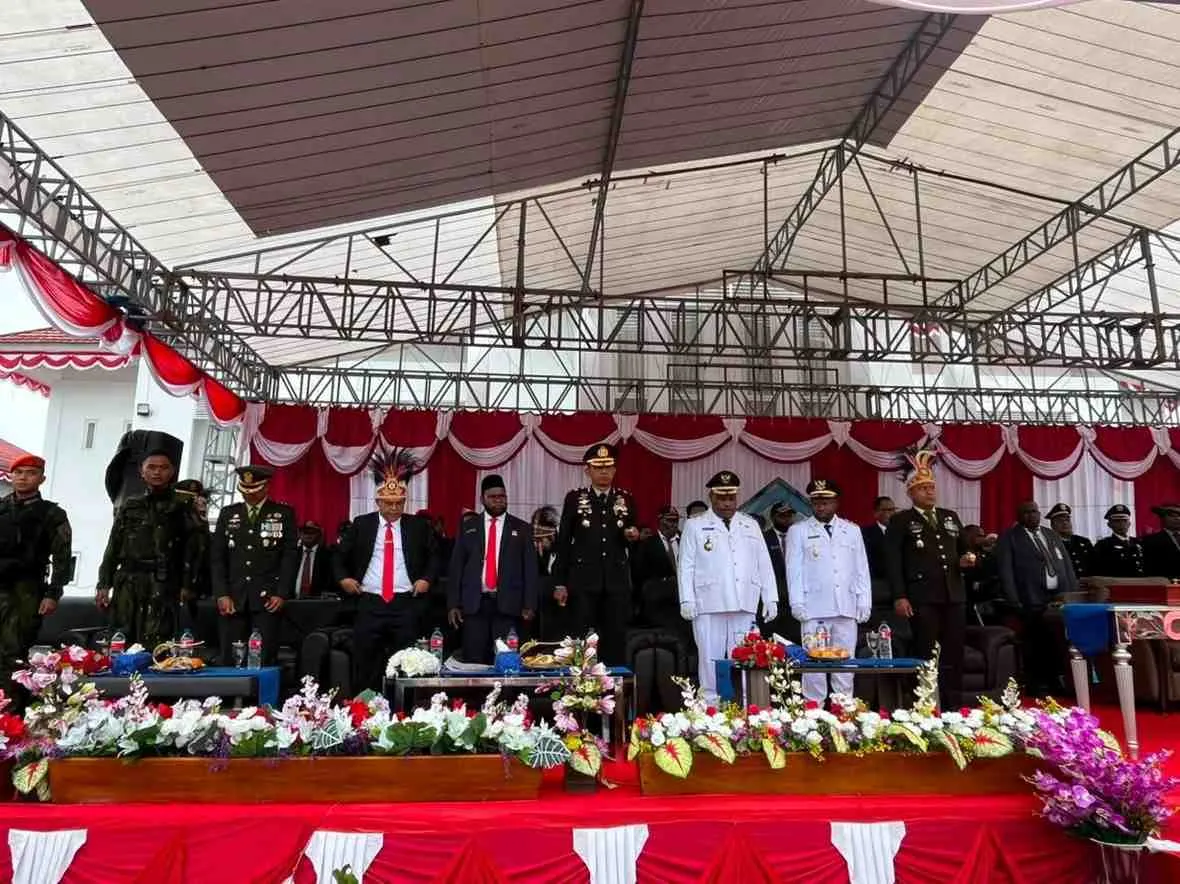 Upacara HUT ke-81 RI di Yahukimo Khidmat, Bupati Didimus Yahuli Pimpin Langsung