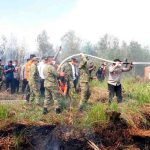 Danlanud Sjamsudin Noor Pimpin Pemadaman Karhutla di Kalimantan Selatan