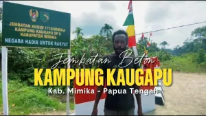 Program Jembatan Garuda, Kodim Mimika Bangun Akses Warga Kaugapu