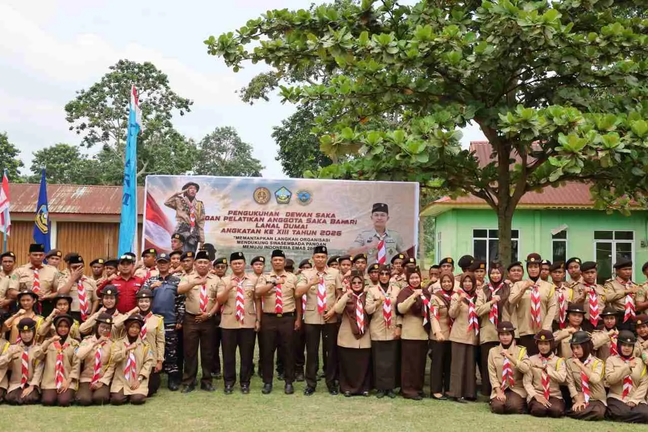 Danlanal Dumai Kukuhkan Saka Bahari, Dorong Generasi Muda Cintai Laut