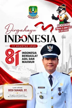 Semarak HUT RI ke-81, Lurah Jatirasa Dedi Suhadi Ajak Warga Bersatu Bangun Kota Bekasi