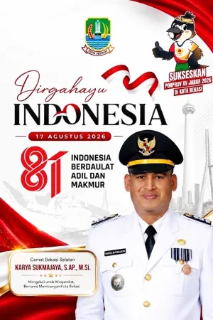 Camat Bekasi Selatan, Karya Sukmajaya, S.AP., M.Si., Ucapkan Selamat HUT Ke-81 RI