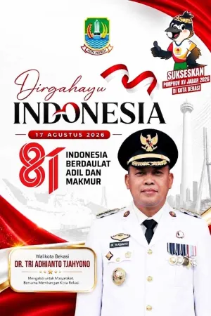 Sambut HUT RI ke-81, Wali Kota Bekasi Tri Adhianto Ajak Masyarakat Bersatu dan Sukseskan Porprov XV Jabar 2026