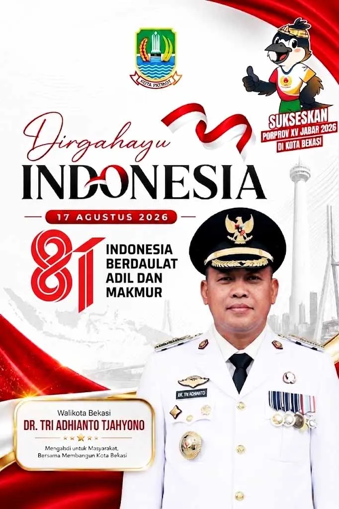 Sambut HUT RI ke-81, Wali Kota Bekasi Tri Adhianto Ajak Masyarakat Bersatu dan Sukseskan Porprov XV Jabar 2026