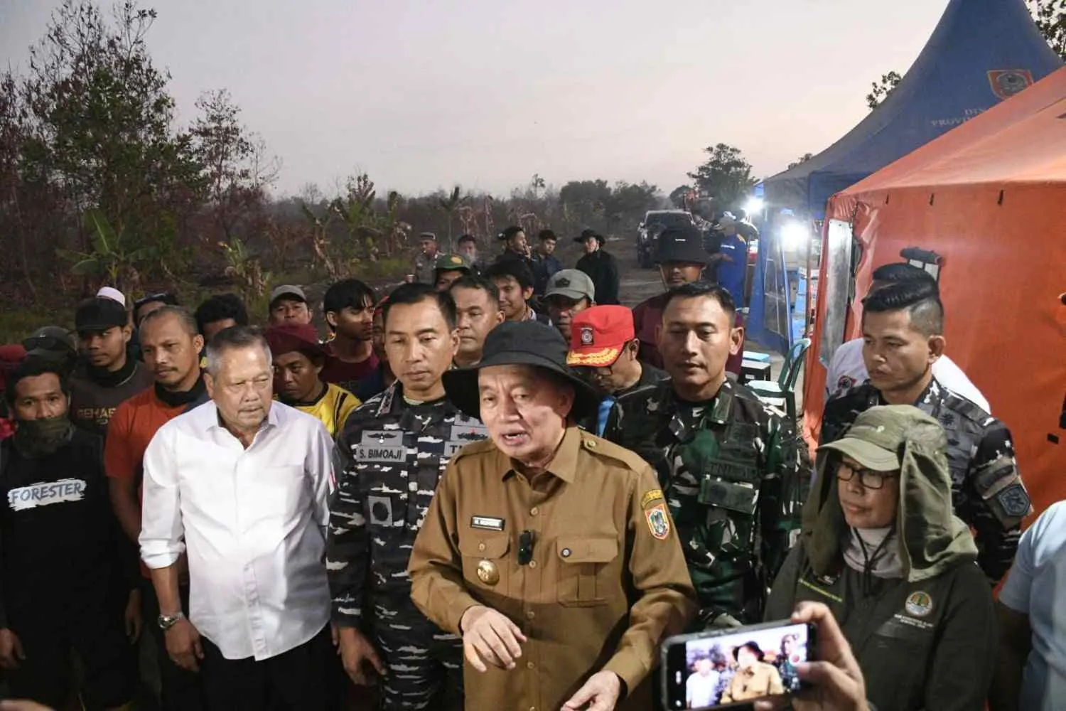 Danlanal Banjarmasin dan Forkopimda Kalsel Perkuat Penanganan Karhutla