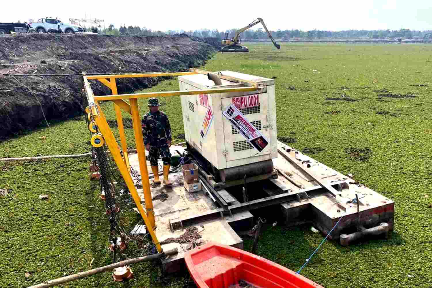 Lanud Sjamsudin Noor Siaga 24 Jam Jaga Sumber Air Karhutla