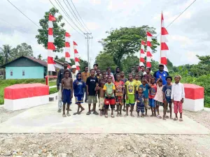 Jembatan Garuda Rampung, Akses Warga Kamoro Jaya Kini Lebih Mudah