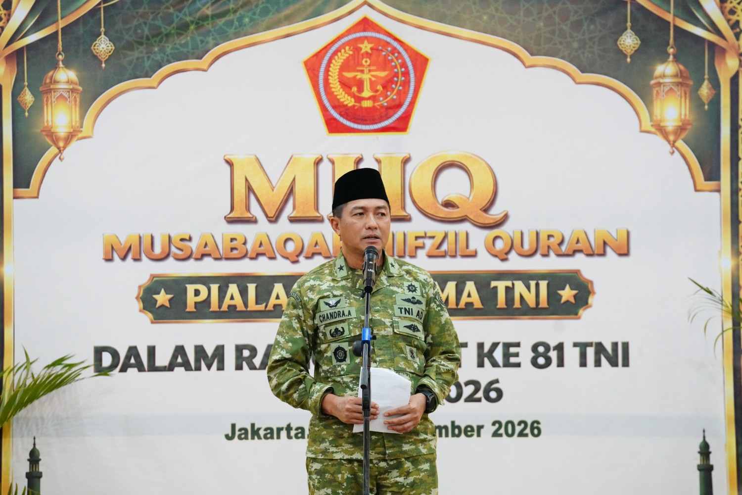 Kapusbintal TNI Buka MHQ Piala Panglima TNI di Mabes TNI