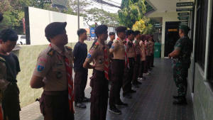 Koramil 01/Tangerang Latih PBB Saka Wira Kartika