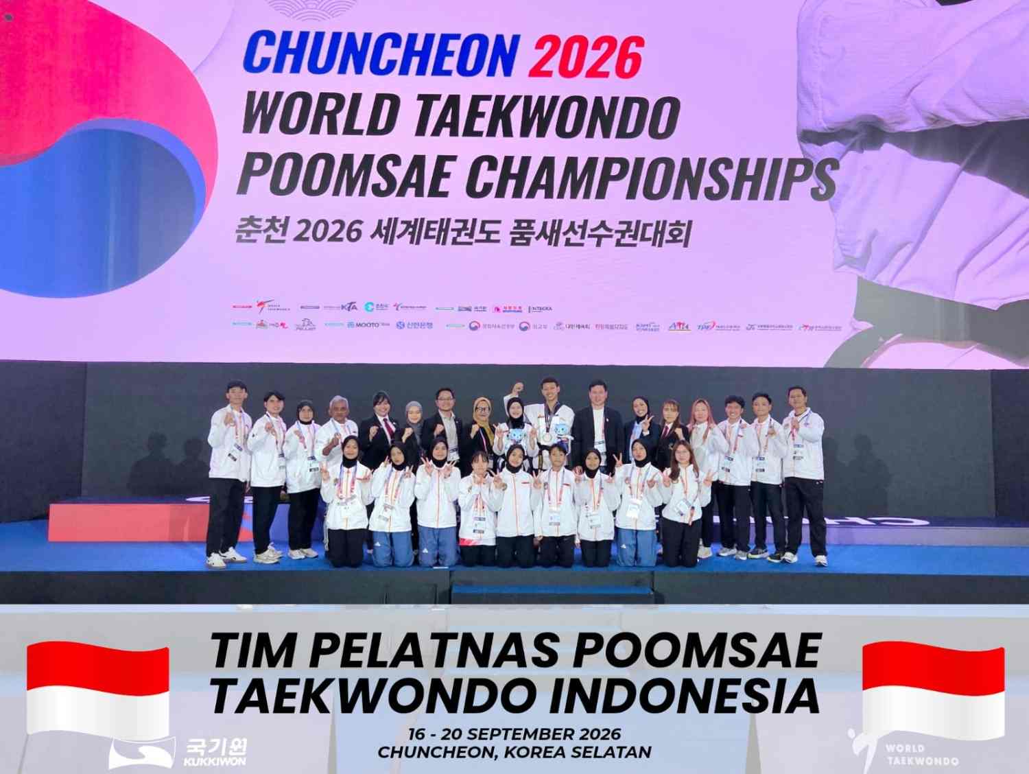 Tim Pelatnas Taekwondo Indonesia Raih Perak di Kejuaraan Poomsae Dunia