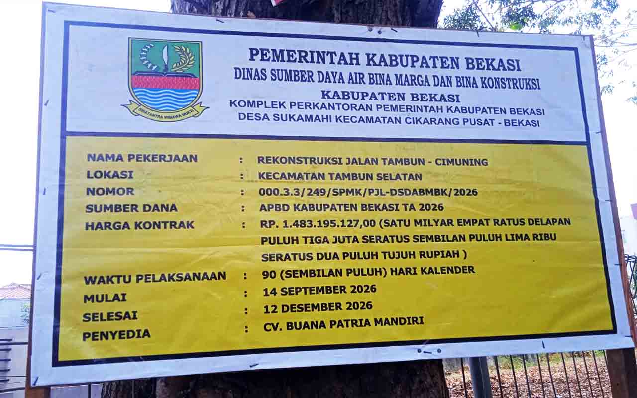 Proyek Jalan Tambun Cimuning Rp1,48 Miliar Dimulai, Warga Minta Pengawasan Ketat 1 Proyek Jalan Tambun Cimuning Rp1,48 Miliar Dimulai, Warga Minta Pengawasan Ketat