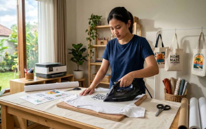 Setrika Bukan Cuma Buat Baju Kusut, Bisa Bikin Sablon Juga