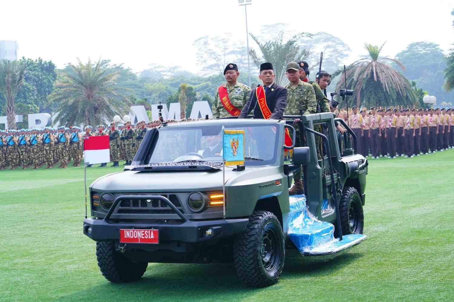 Panglima TNI Tinjau Gladi Bersih HUT Ke-81 TNI di Cilangkap