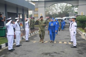 Dankodaeral XIII Kunjungi Lanal Banjarmasin, Resmikan Lapangan Tembak