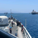 KRI Sultan Iskandar Muda Latihan Bersama Tiga Kapal Perang Australia