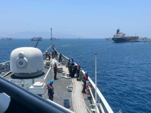 KRI Sultan Iskandar Muda Latihan Bersama Tiga Kapal Perang Australia