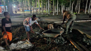 Satgas TMMD ke-130 dan Warga Yamboi Lembur, Target Pembangunan Jalan Dikejar