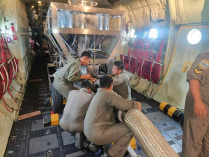 OMC Palembang, Satgas Udara Sebar 8,4 Ton Garam Semai