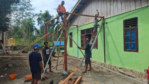 TMMD Ke-130 Kodim 1808/Mansel Percepat Pembangunan RTLH di Yamboi Gunung
