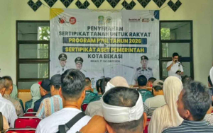 Target 3.000 Sertifikat, BPN Kota Bekasi Baru Menyerahkan 600 Bidang